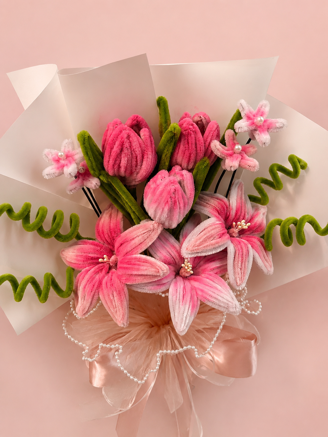 Sweet Blush Lily&Tulip Bouquet