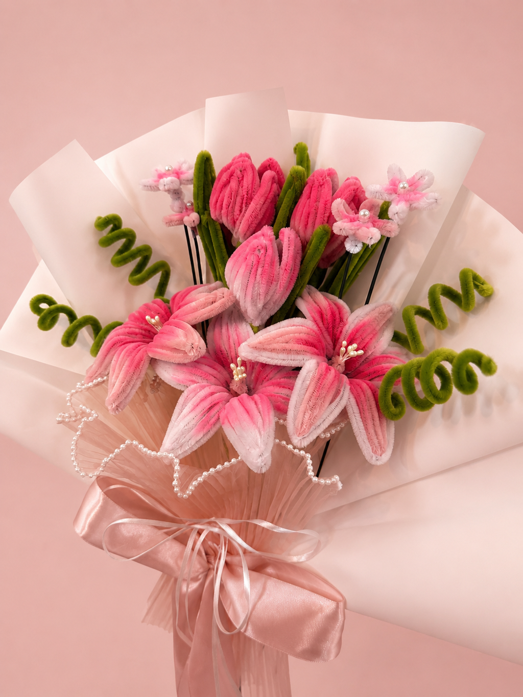 Sweet Blush Lily&Tulip Bouquet