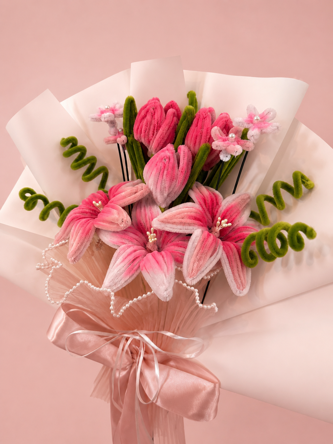Sweet Blush Lily&Tulip Bouquet