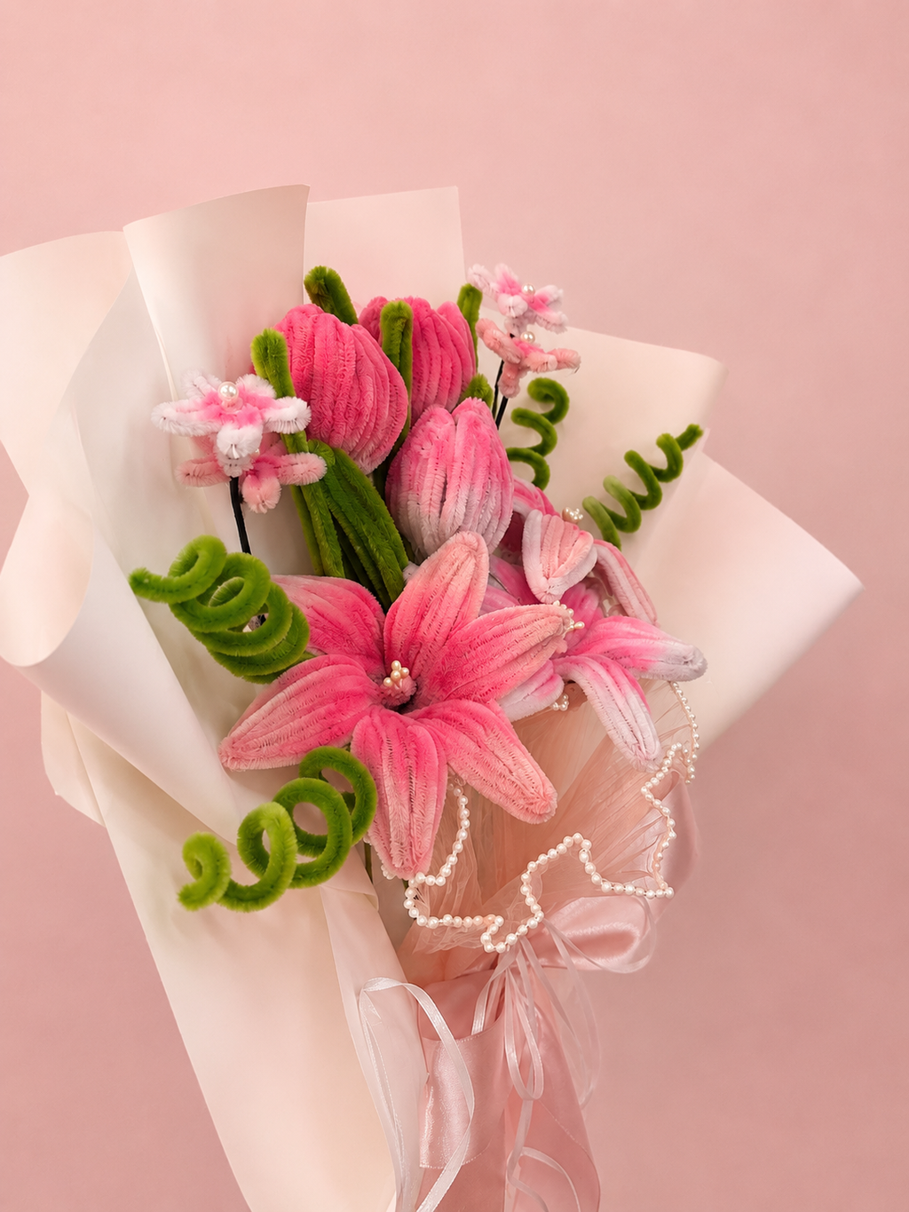 Sweet Blush Lily&Tulip Bouquet
